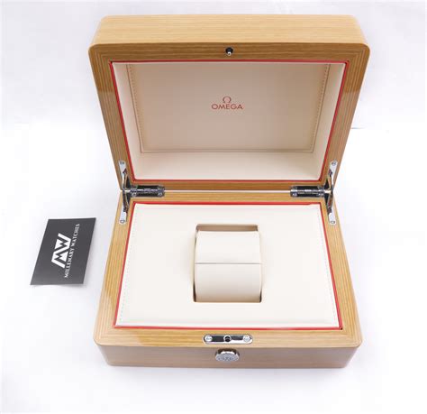 omega wooden watch box|omega watch box vintage.